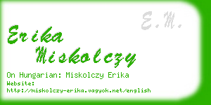 erika miskolczy business card